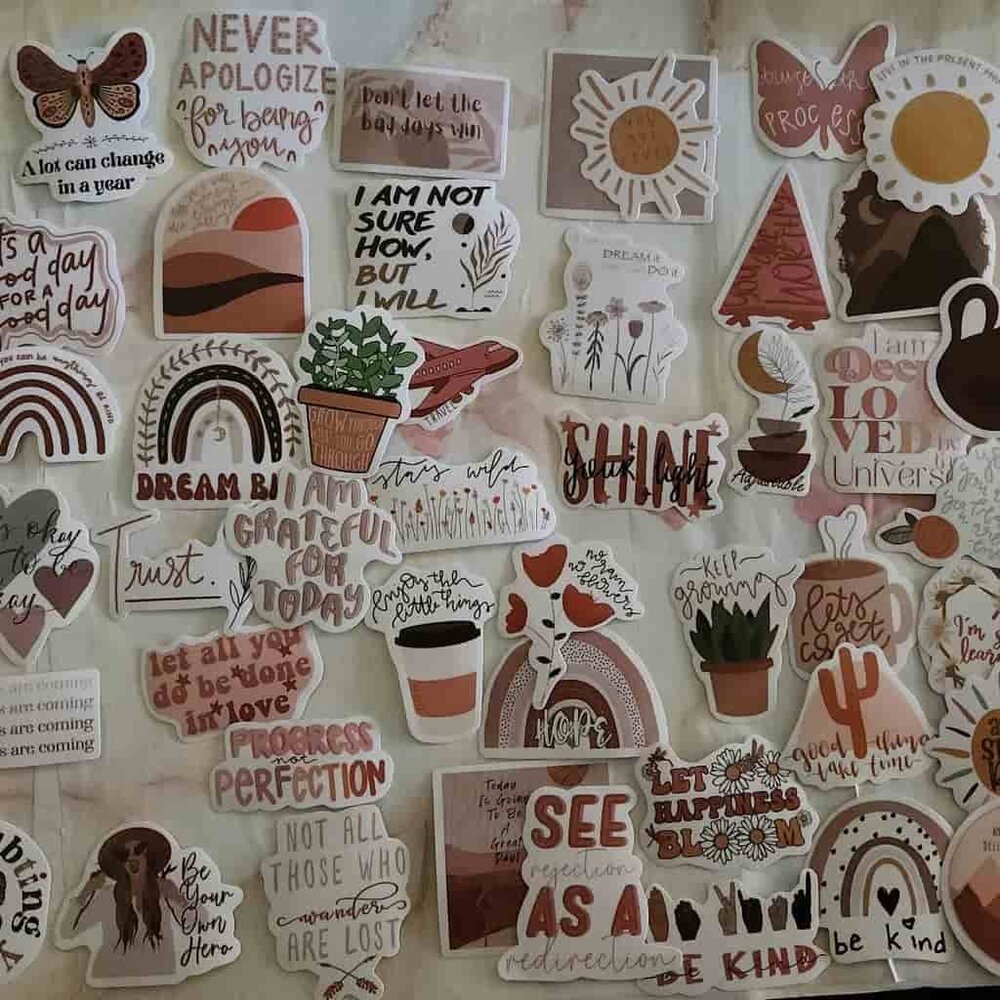 Boho Stickers Set Of 40 Free Spirit Waterproof Stickers